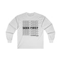 Seek First Long Sleeve Tee, Matthew 6:33 Shirt,