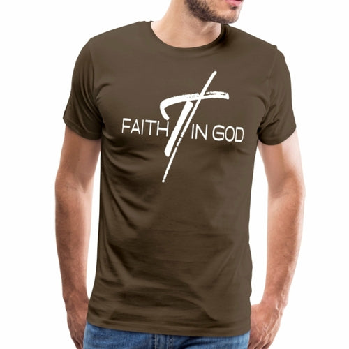 Mens T-shirt - Faith in God Graphic Tee