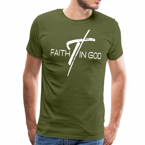 Mens T-shirt - Faith in God Graphic Tee
