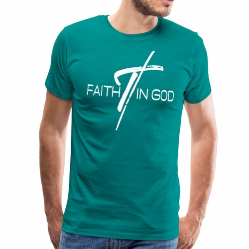 Mens T-shirt - Faith in God Graphic Tee