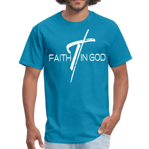 Mens T-shirt - Faith in God Graphic Tee