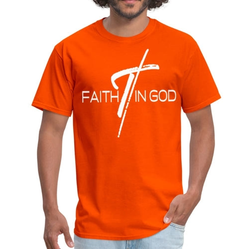 Mens T-shirt - Faith in God Graphic Tee